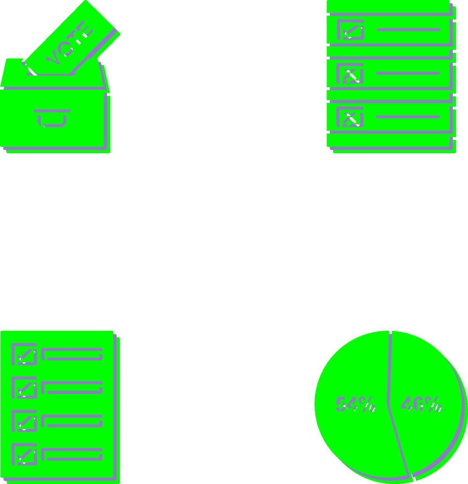 Casting Vote and Ballot Paper Icon vector