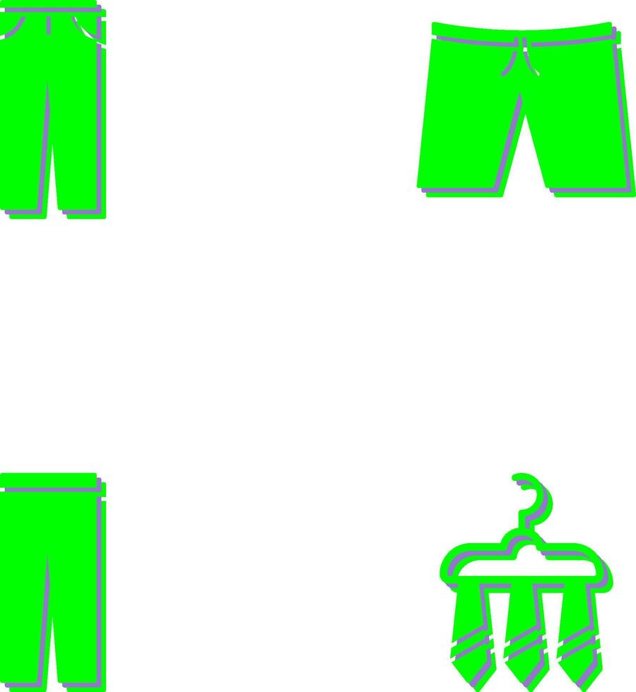 Pants and Shorts Icon vector