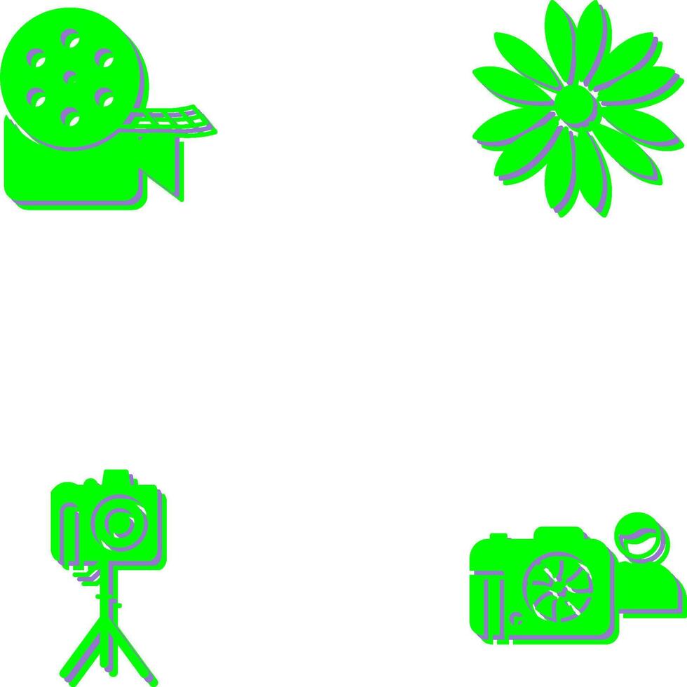 reel and flower Icon vector