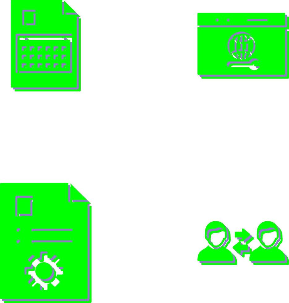 content planning and web support Icon vector