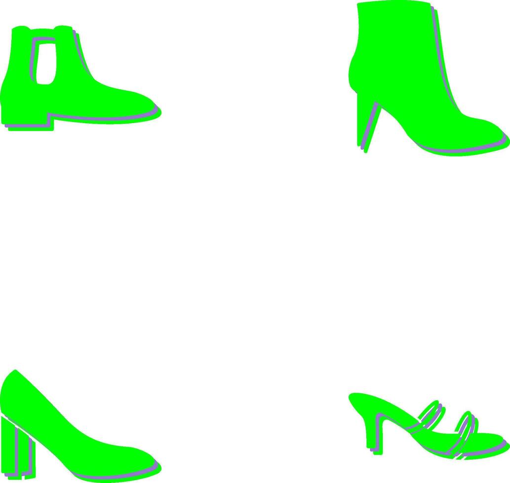 Men Boots and high heels Icon vector