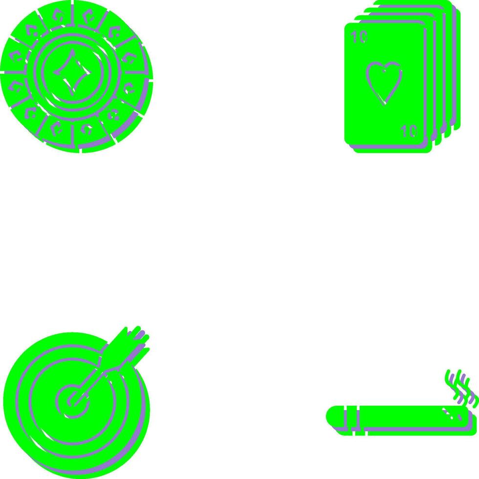 diamond Chip and desk of cards Icon vector