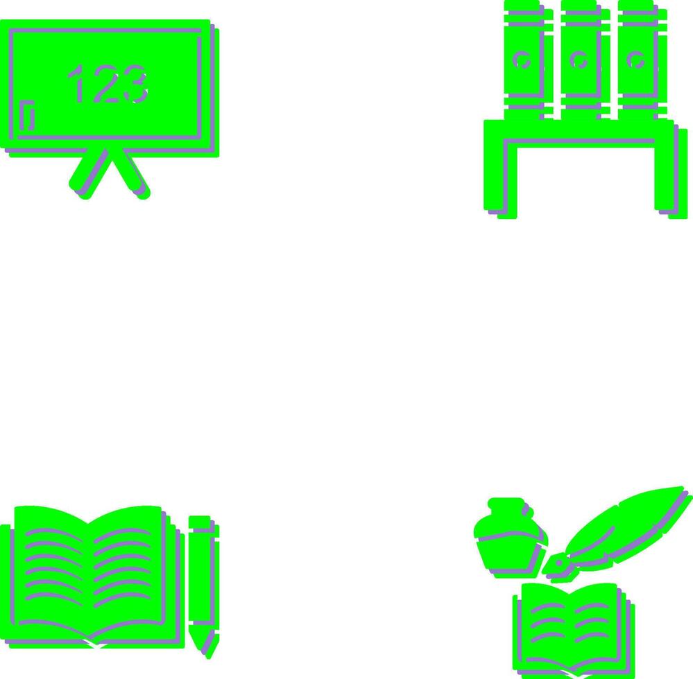 Classroom Board and Bookstand Icon vector