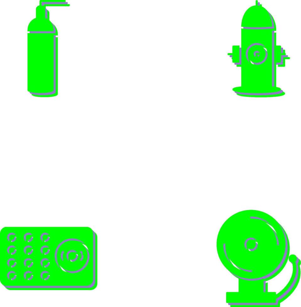 hydrant and oxygen tank Icon vector