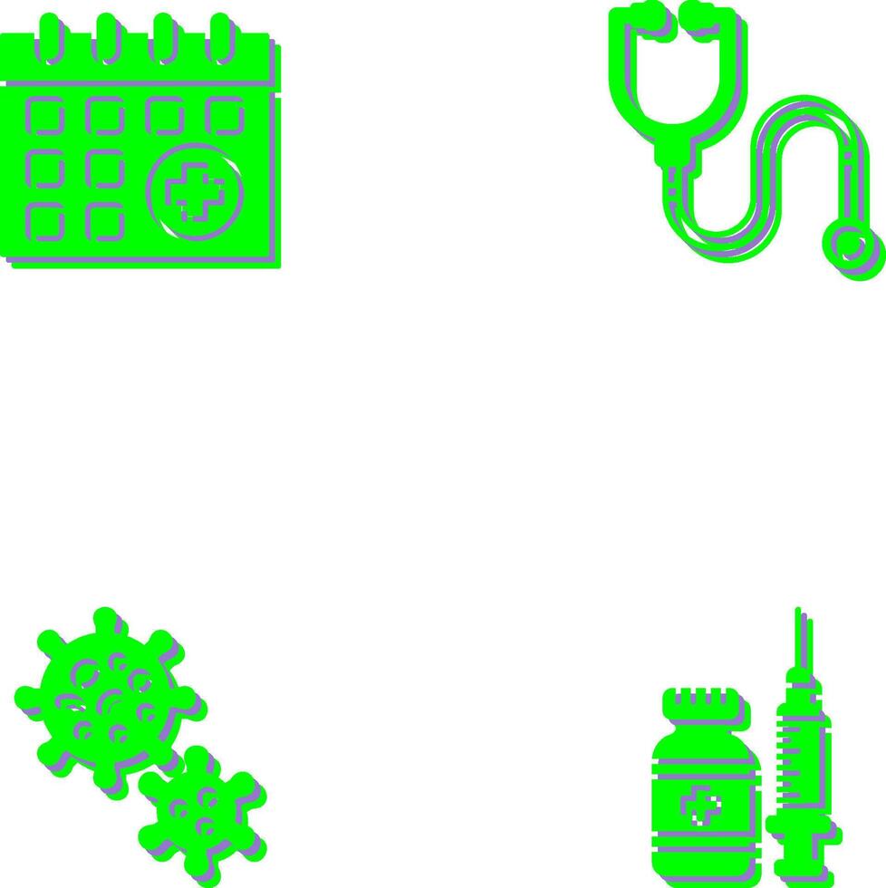 Calender and healthcare Icon vector