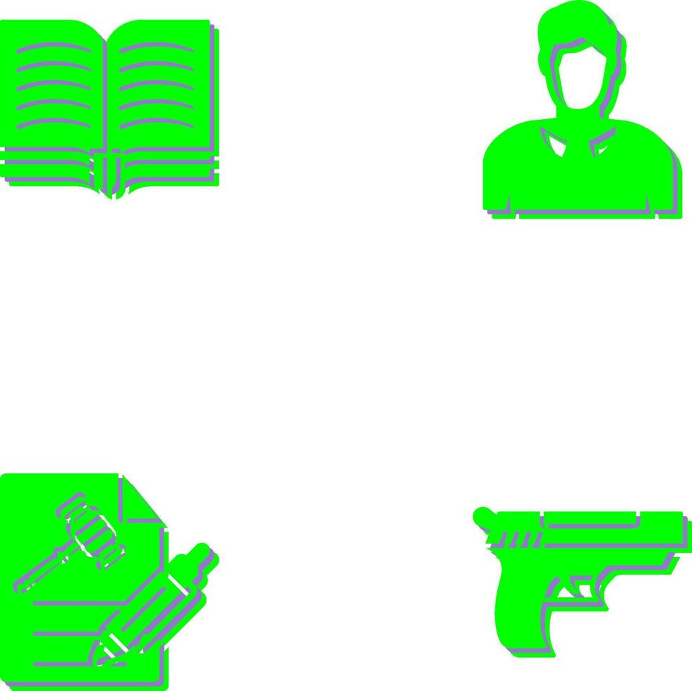 Book and Judge Icon vector