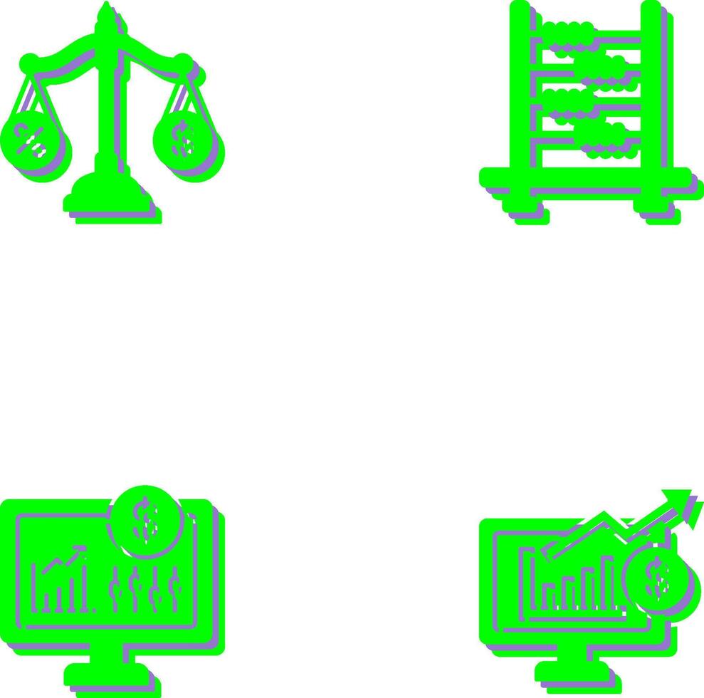 Scale and Abacus Icon vector