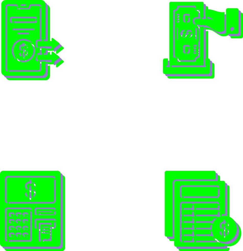 Deposit and Transfer Icon vector