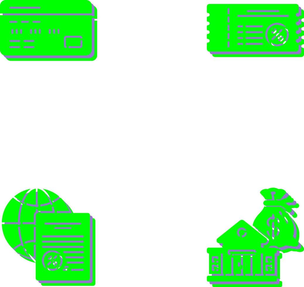 Debit Card and Voucher Icon vector
