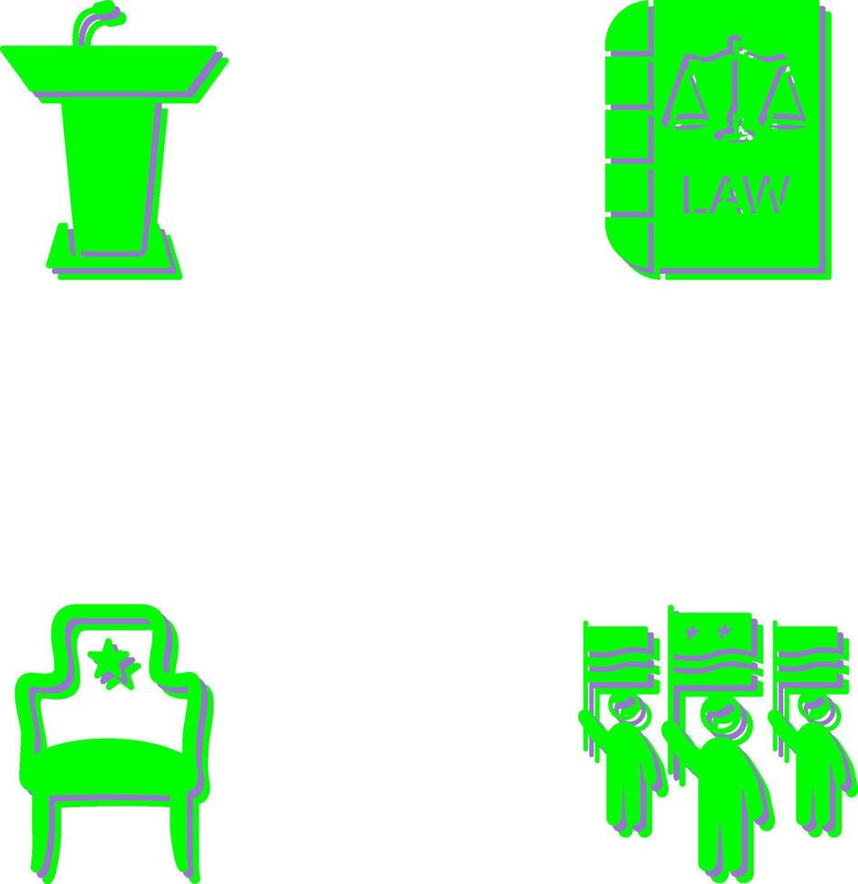 Podium and Law Icon vector
