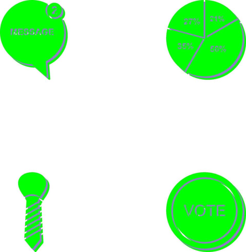 Message Bubbles and Pie Chart Icon vector