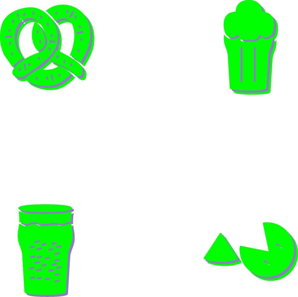 Pretzel and Pint of Beer Icon vector