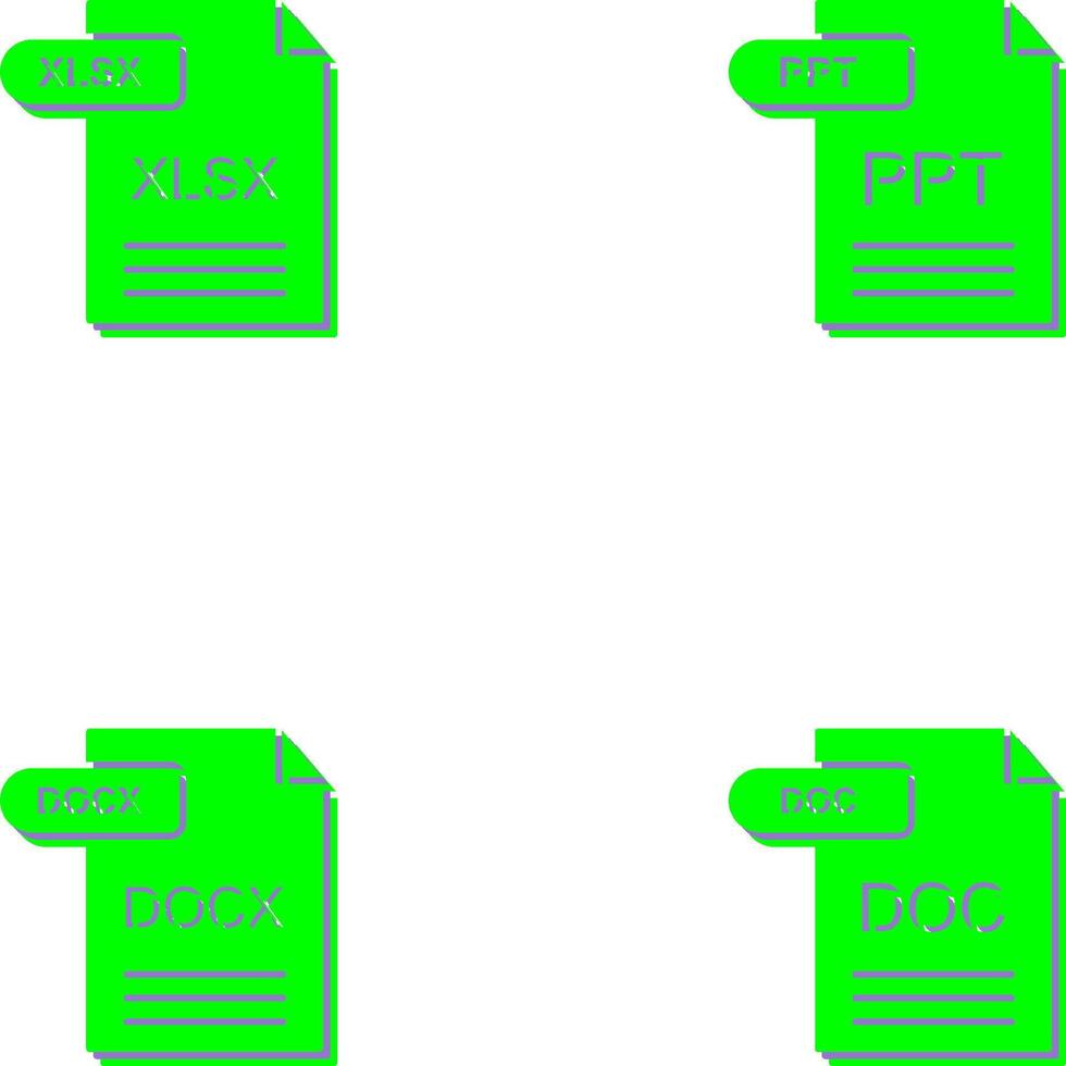 XLSX and PPT Icon vector