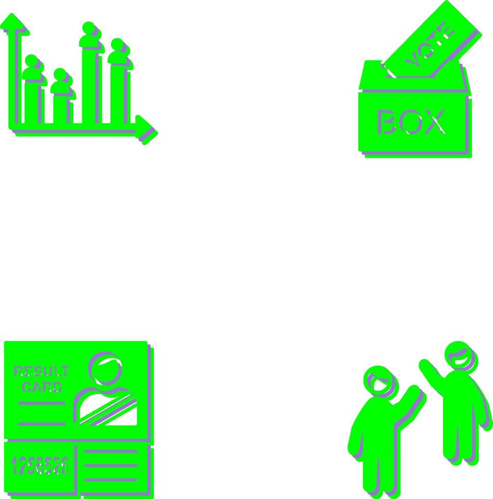Giing Vote and Candidate and Graph Icon vector