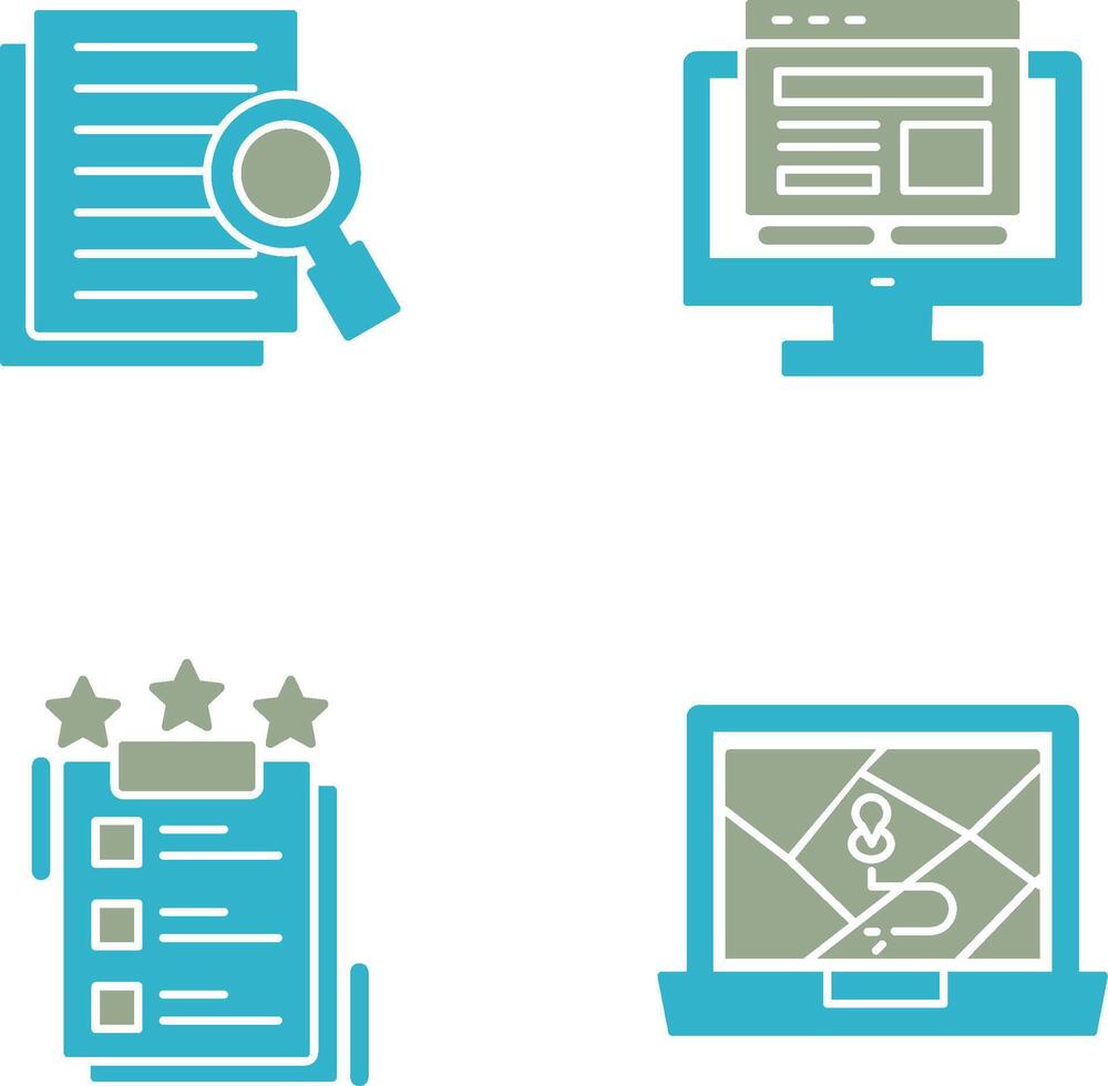 Details Looking and Adaptive Icon vector