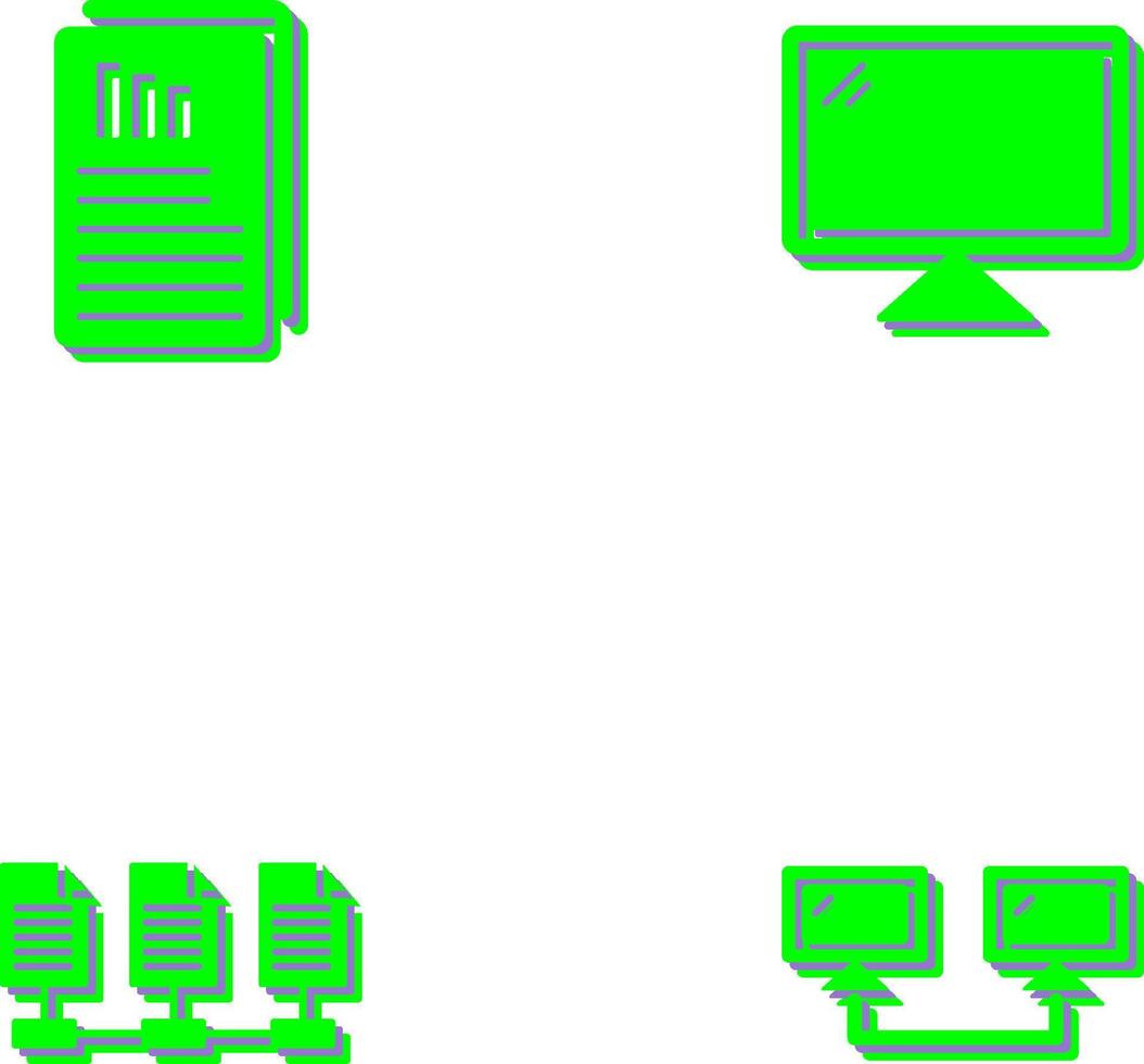 Reports and Computer Icon vector