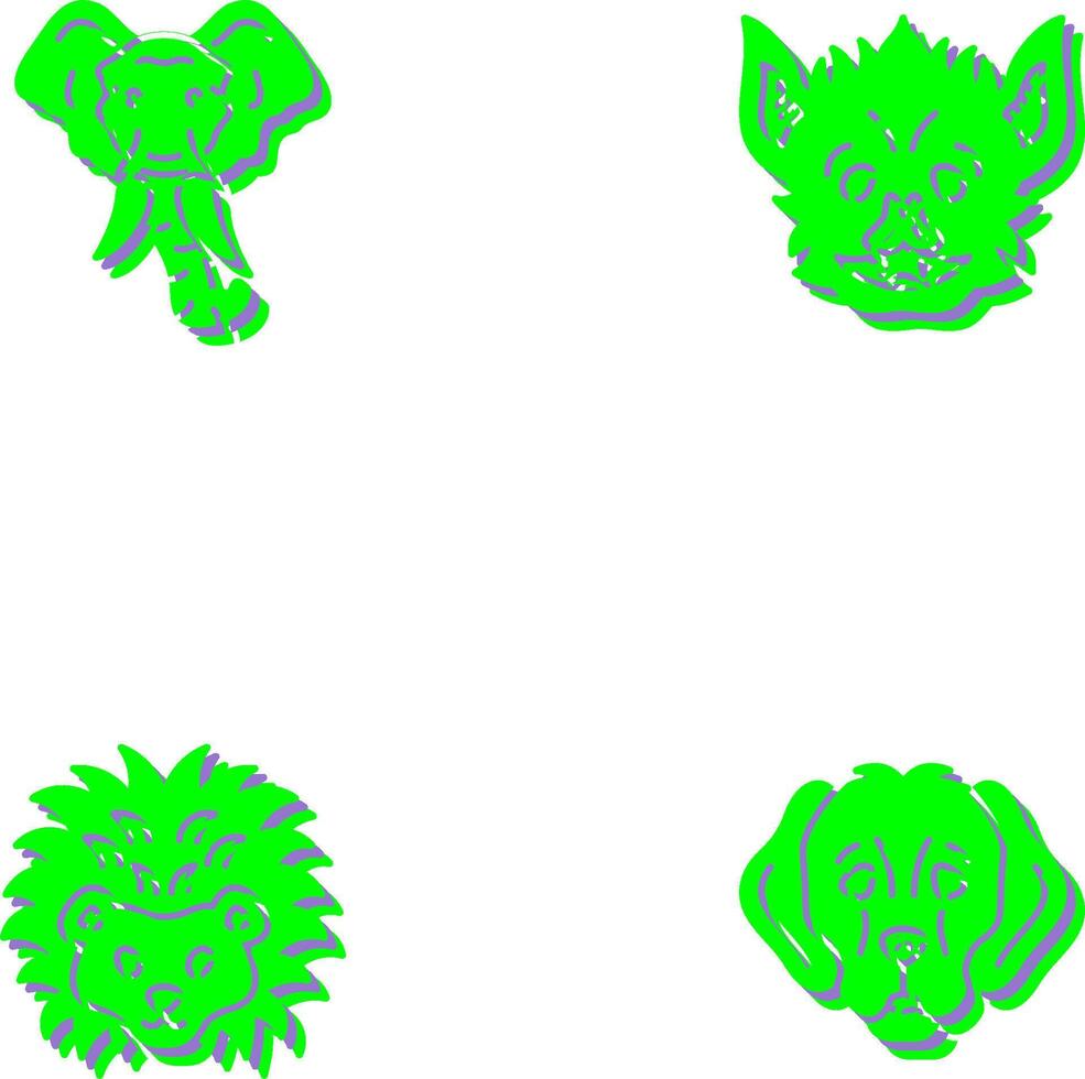 Eleplant and Bat Icon vector