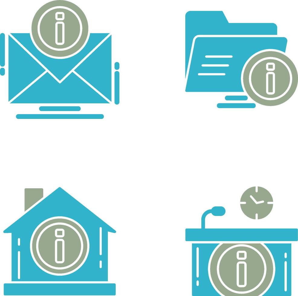 e mail and folder Icon vector