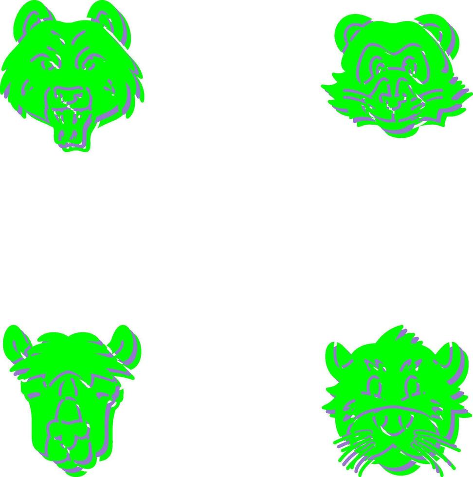 Bear and Ferret Icon vector