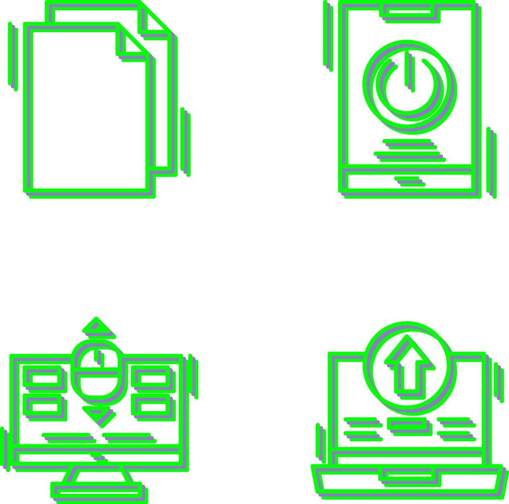Copy and Power Icon vector