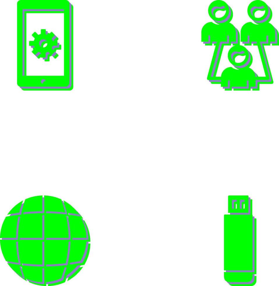 Network Settings and Connected Users Icon vector