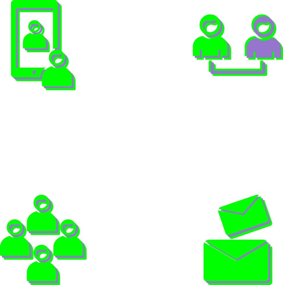 Call and Connected users Icon vector