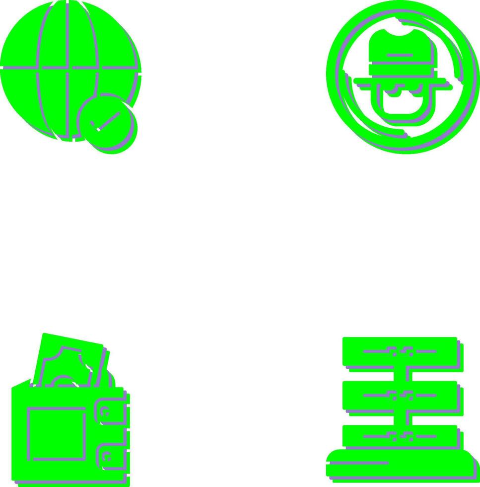 Internet and Spy Icon vector