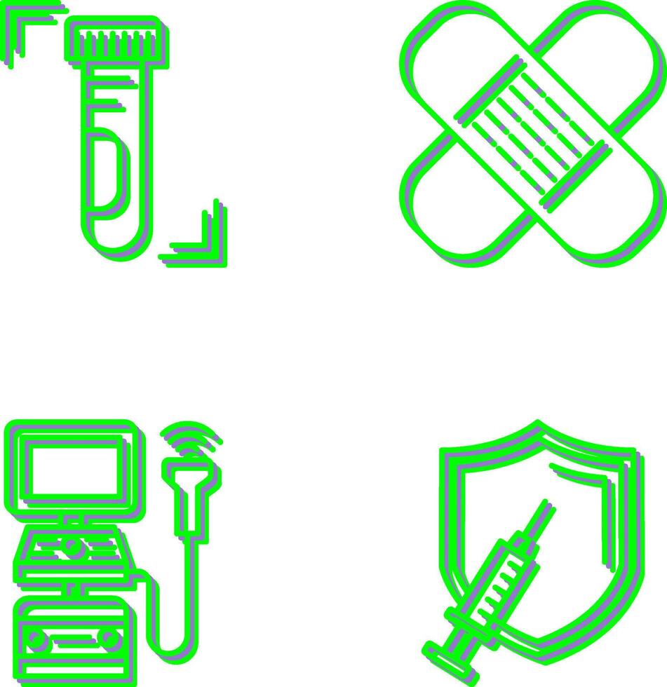 Test Tube and Wound Icon vector
