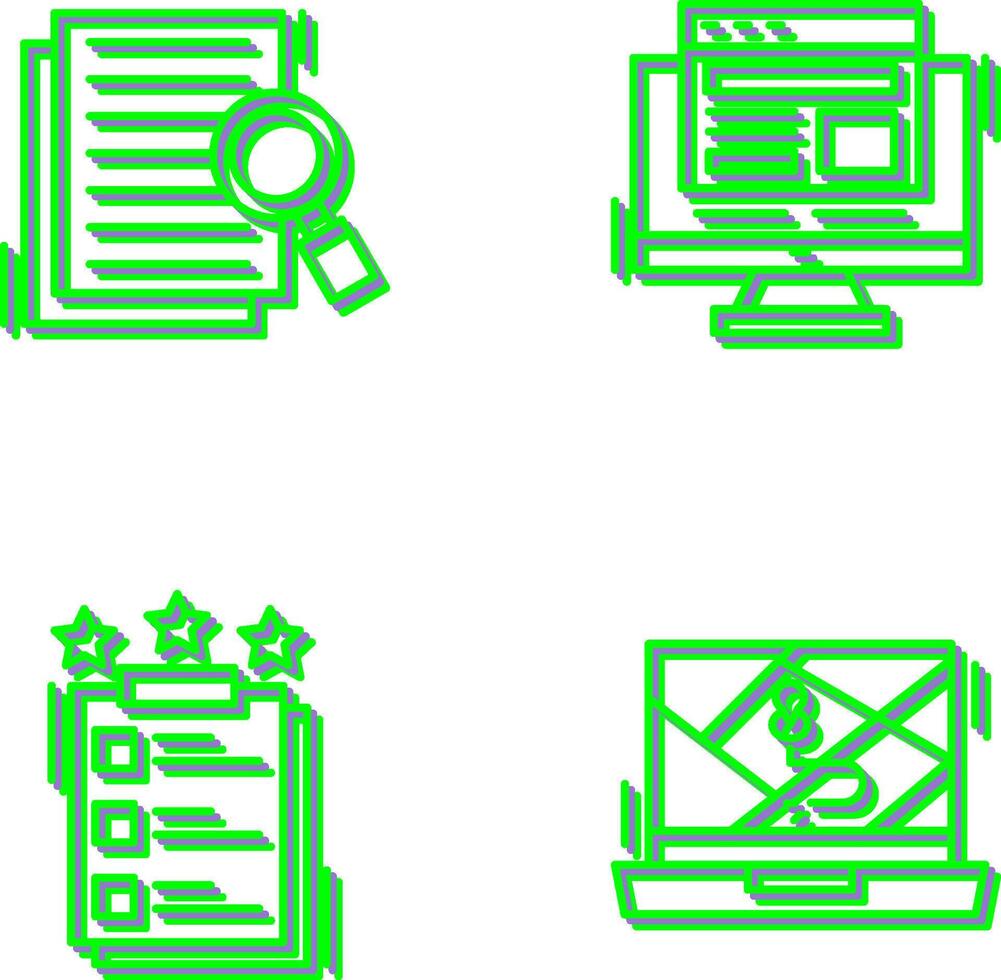 Details Looking and Adaptive Icon vector
