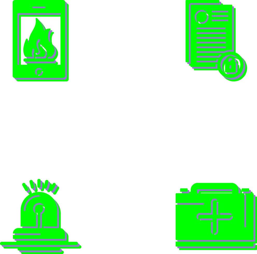 Fire and Privacy Icon vector