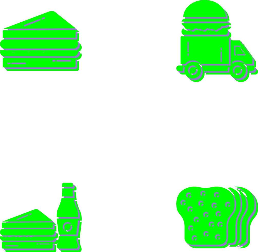 Sandwich and Fast Food Icon vector