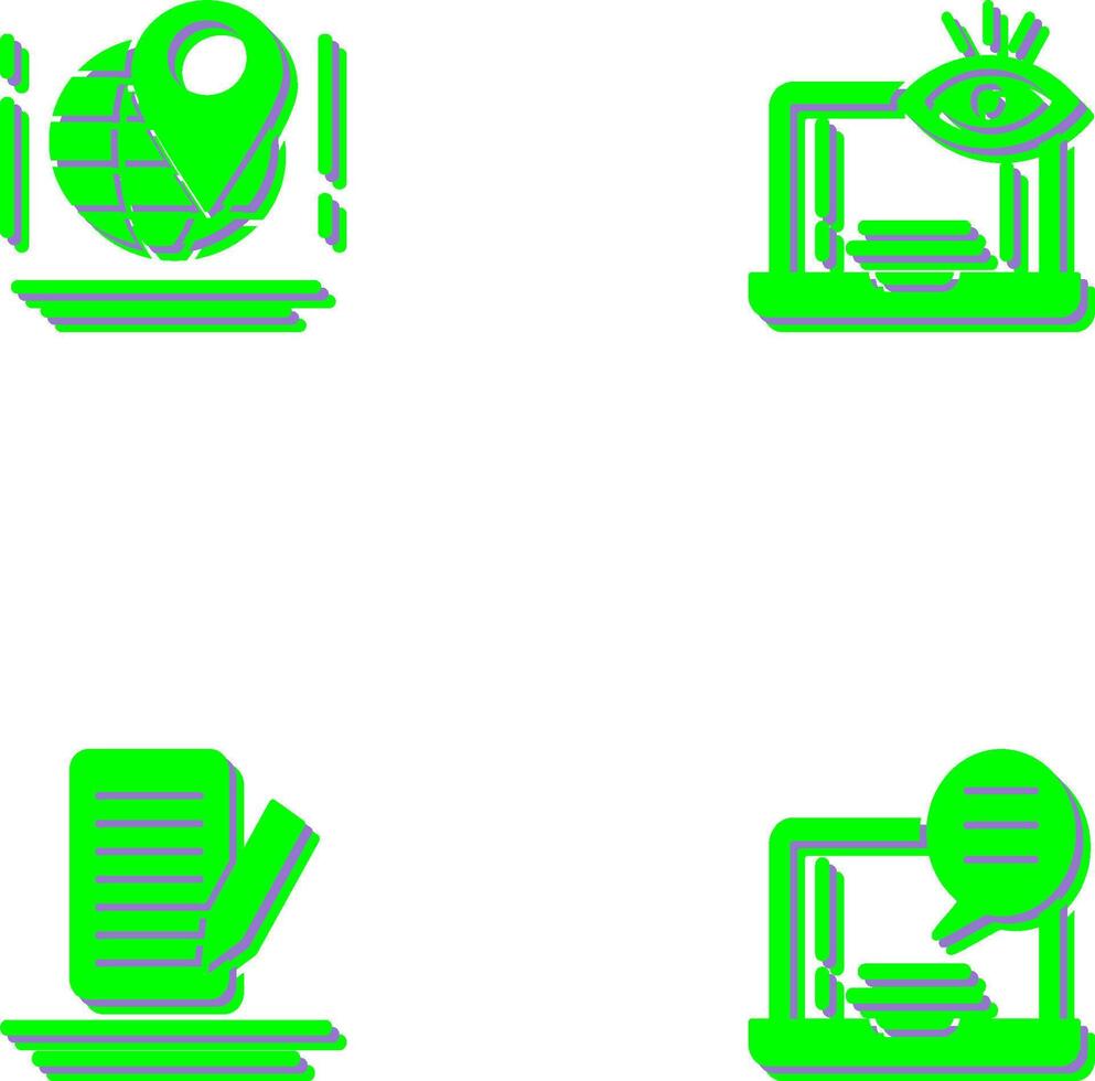 Map and Monitoring Icon vector