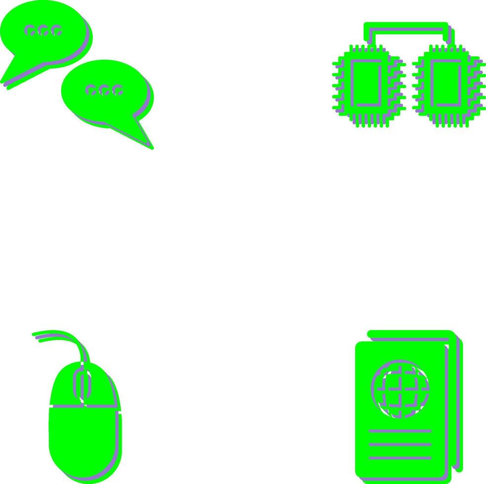 Conversation Bubbles and Processors Connected Icon vector