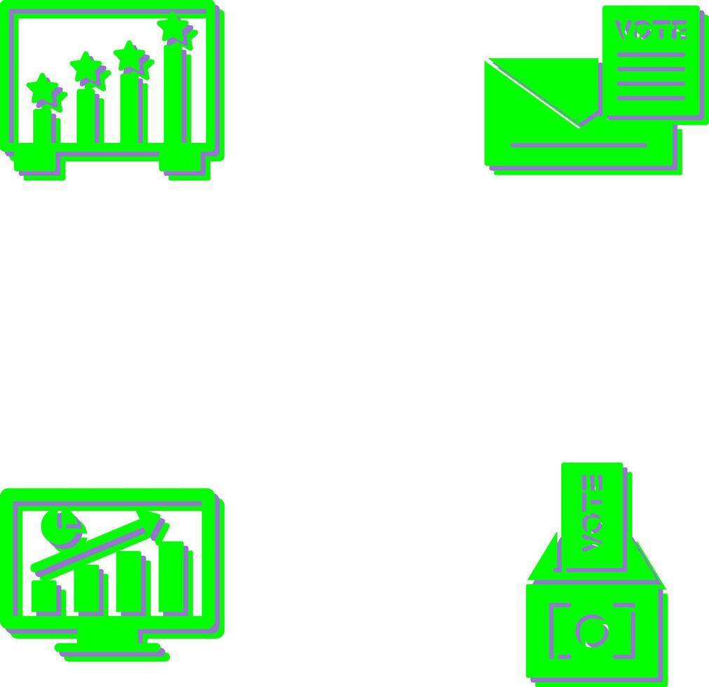 Rating and Letter Icon vector
