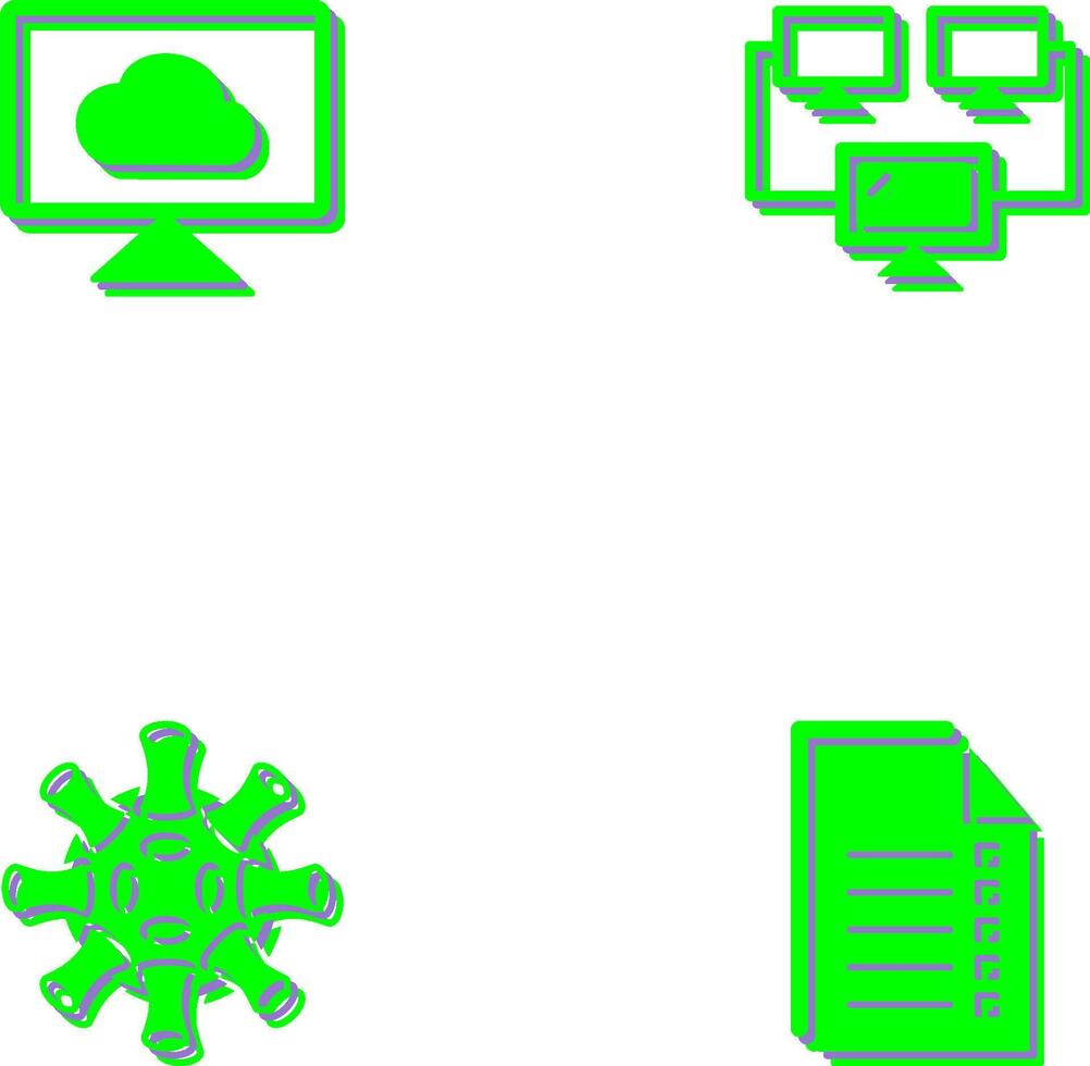 Cloud Systems and Connected Icon vector