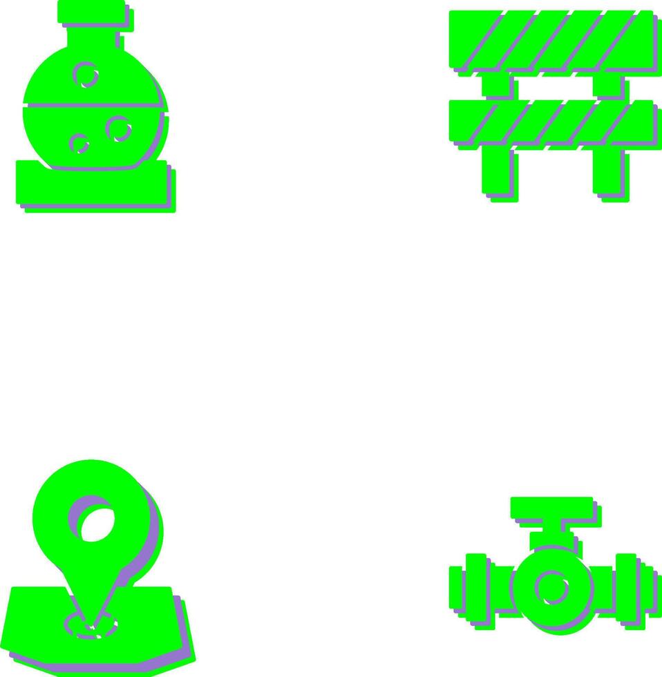 Flask and Barrier Icon vector