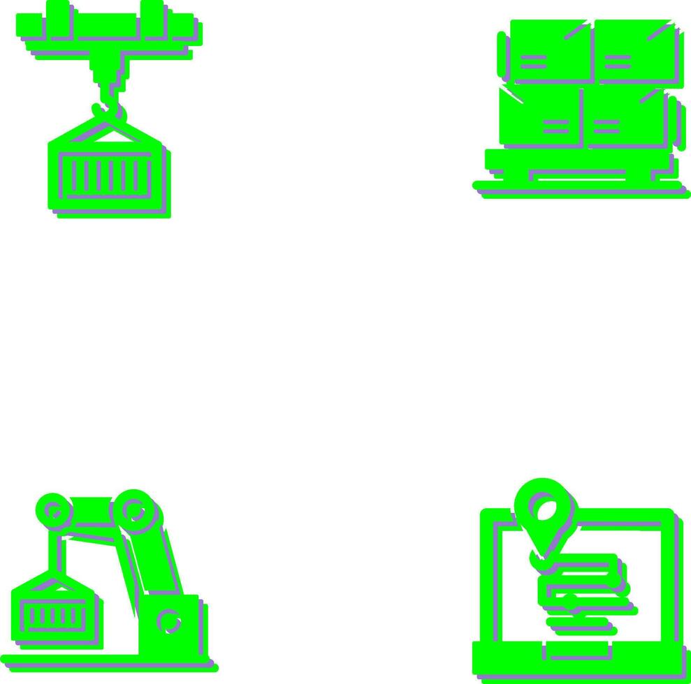 crane and stock Icon vector