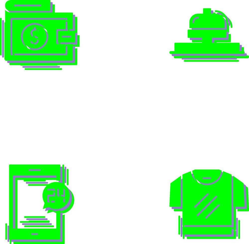 Wallet and Bell Icon vector