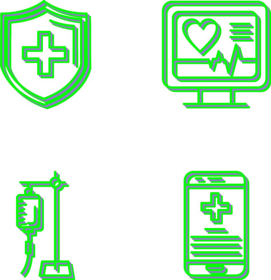 Protection and Plus Icon vector