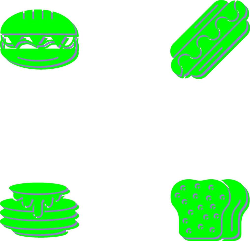 Sandwich and Hotdog Icon vector