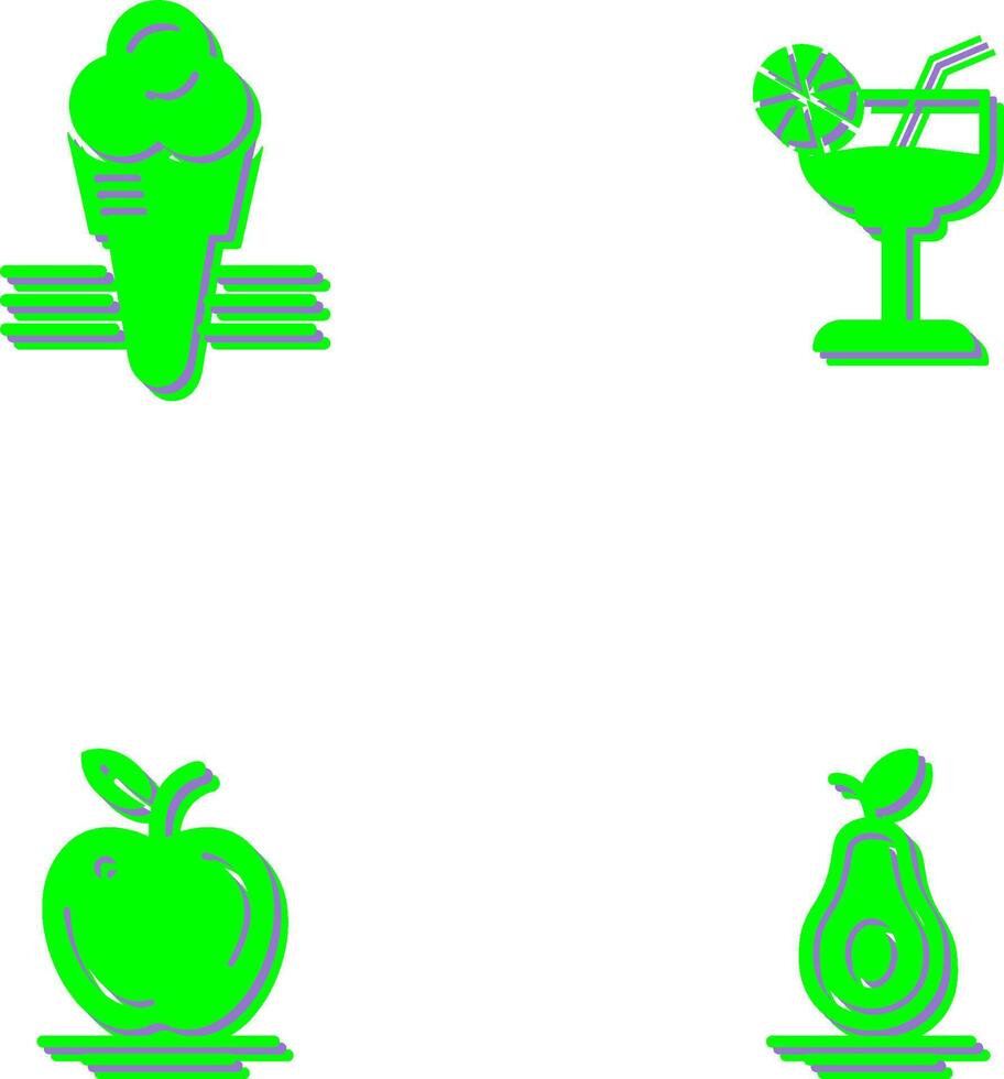 Ice Cream and Cocktail Icon vector