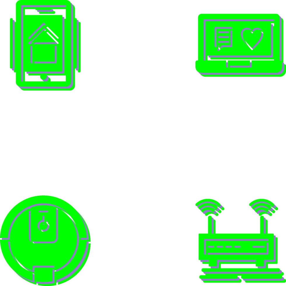 inteligente teléfono y charla y ordenador portátil icono vector