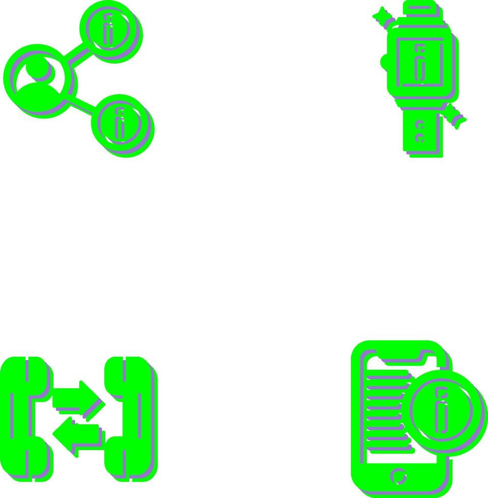share and smartwatch Icon vector