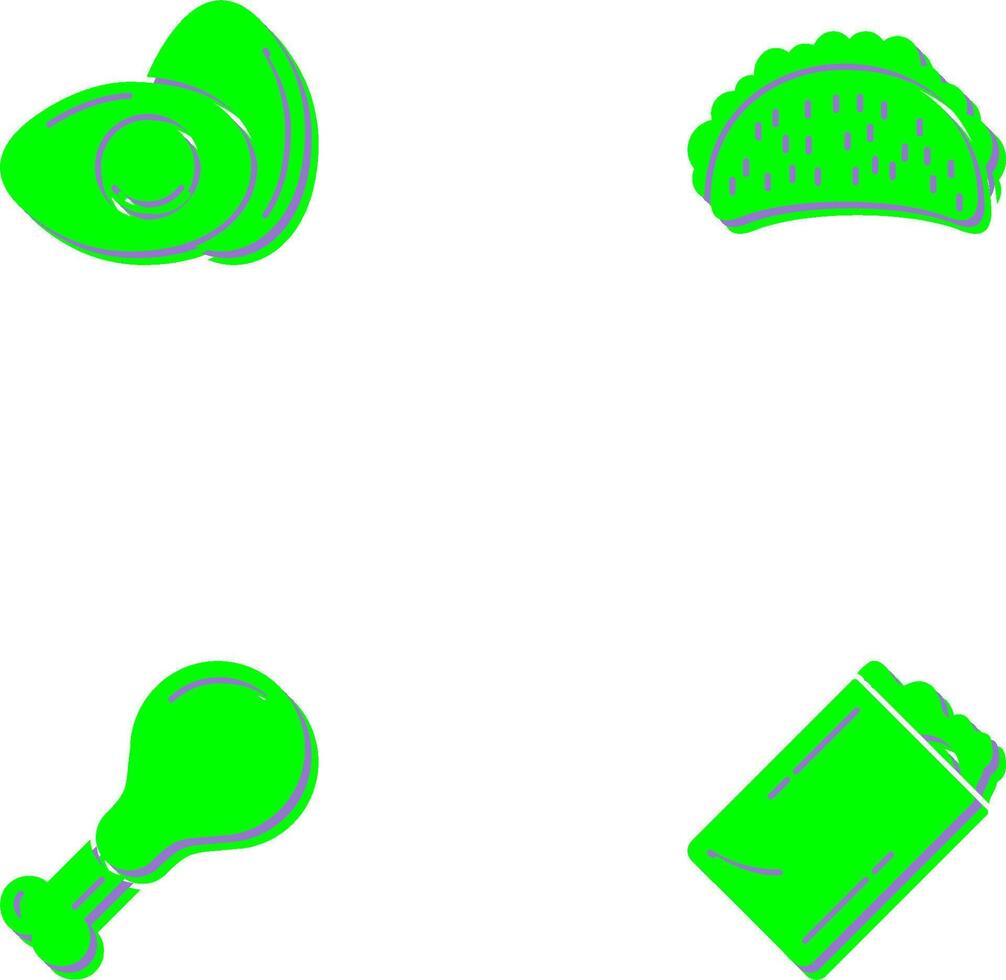 Egg and Tacos Icon vector