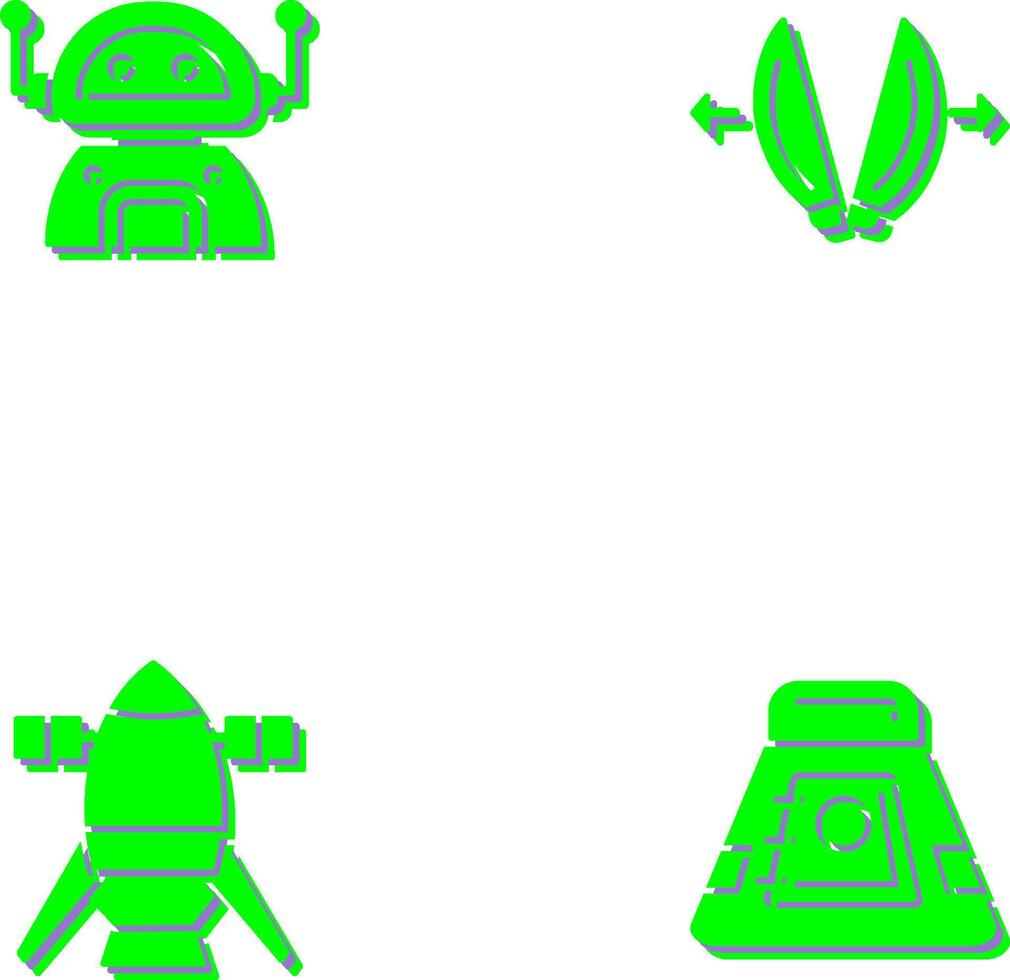 robot and playload Icon vector