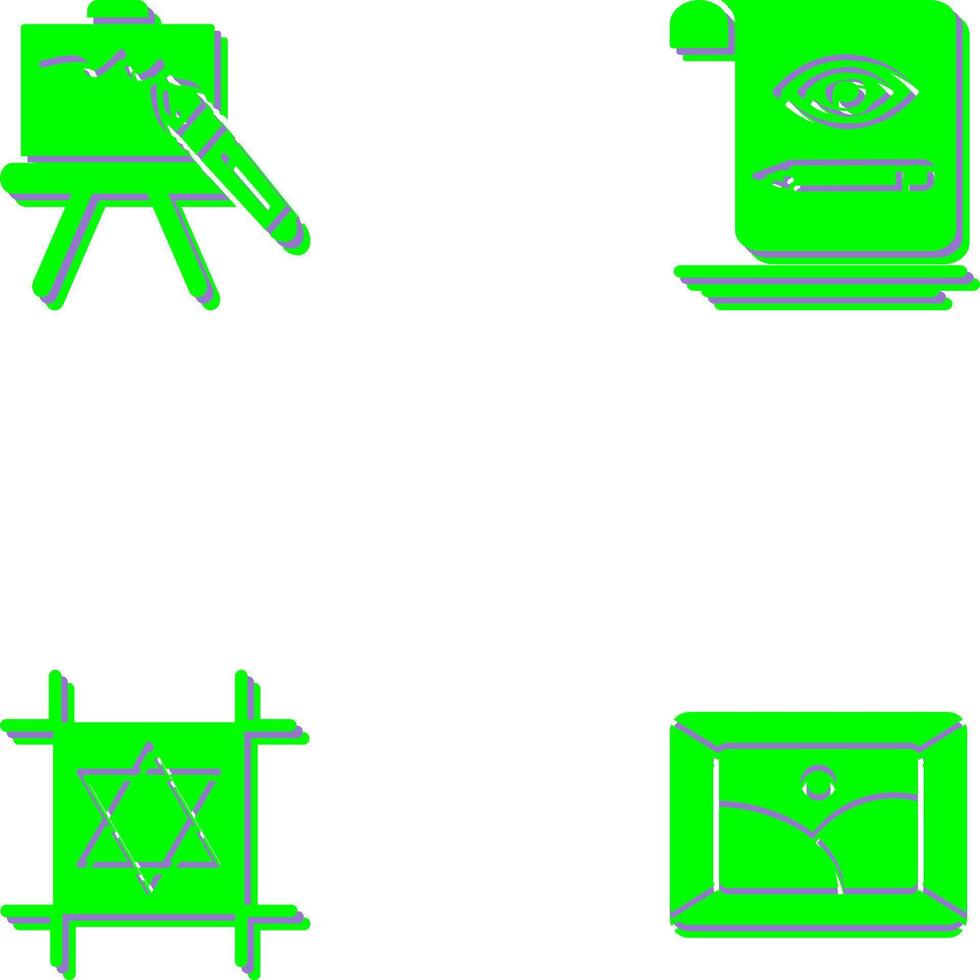 canvas and sketch Icon vector