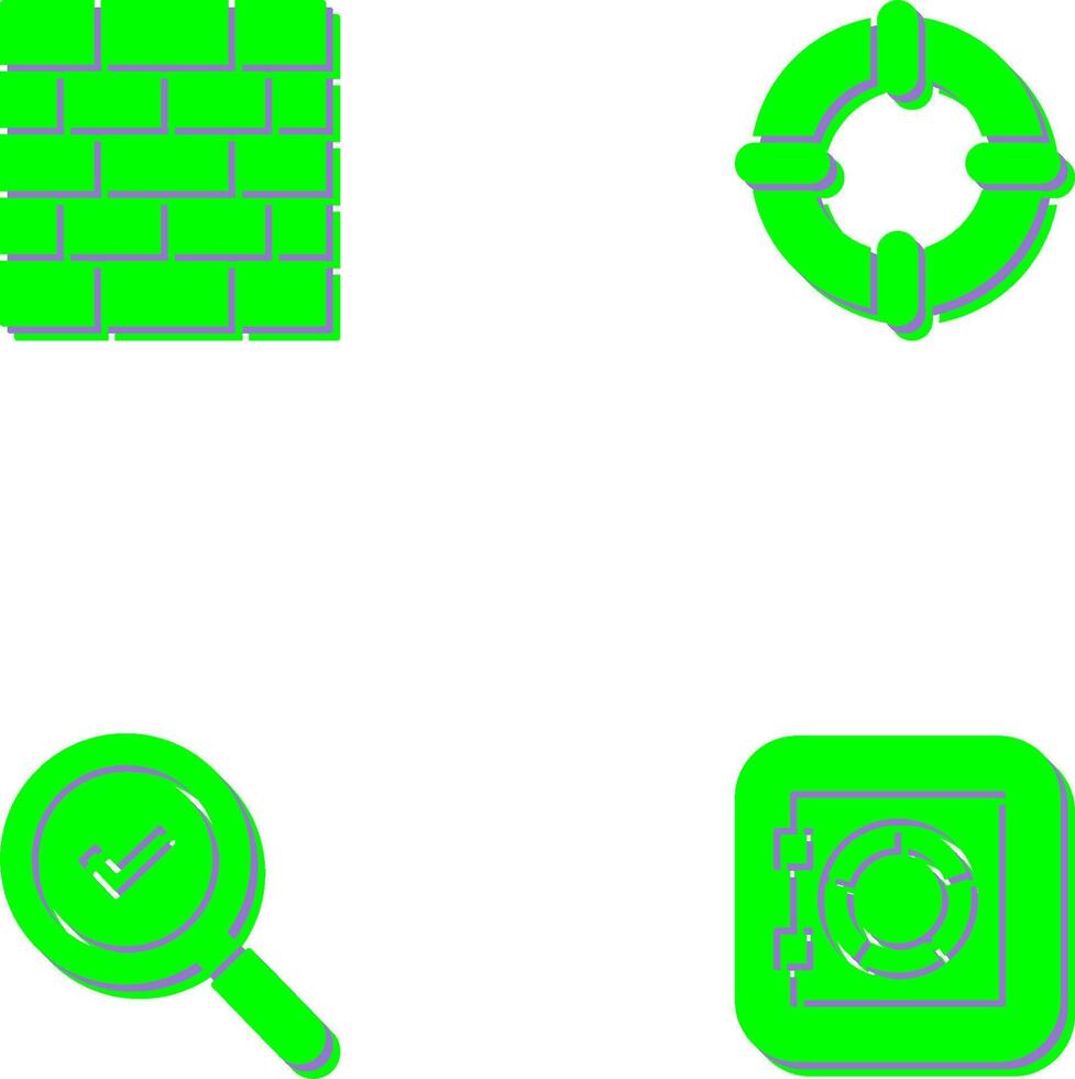 Wall and Life Saver Icon vector