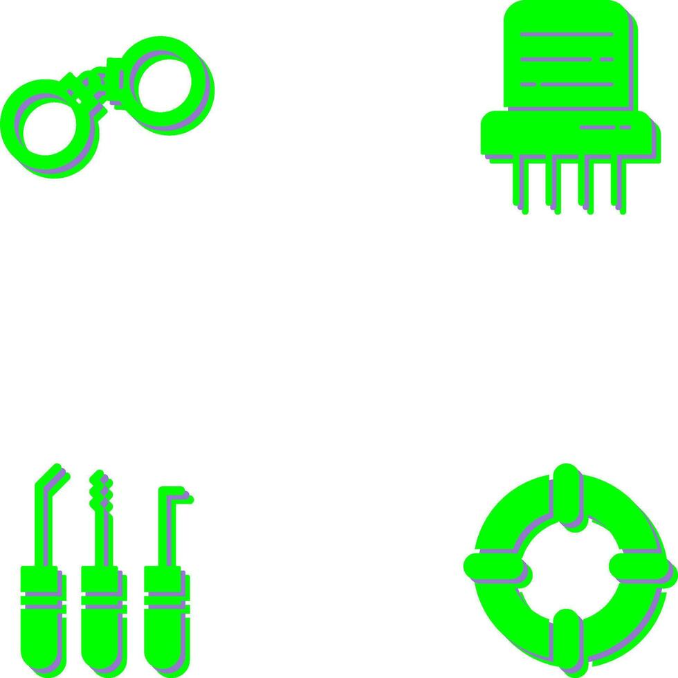 Handcuffs and Paper Shredder Icon vector