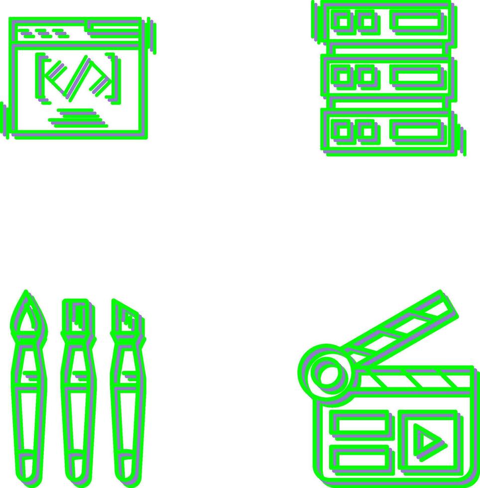 Web Coding ND Server Icon vector