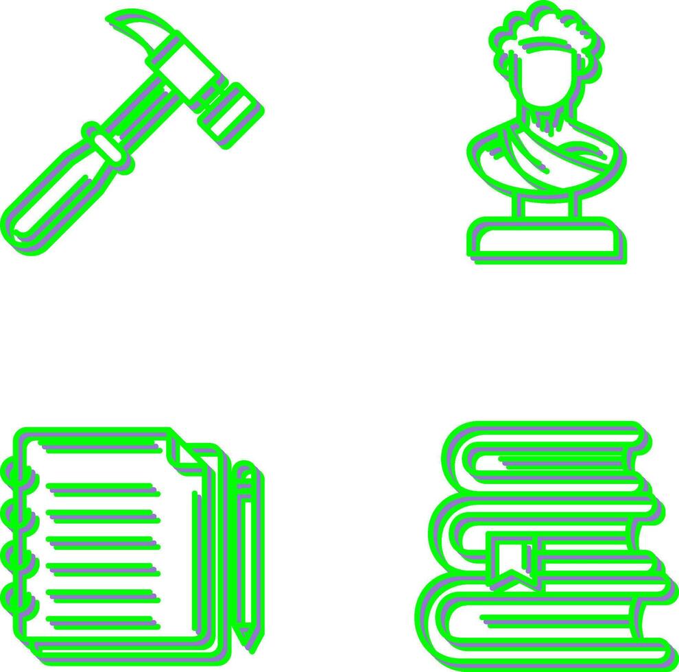 Hammer and Statue Icon vector